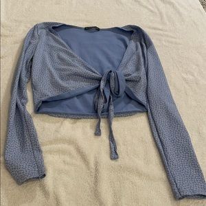 LONGSLEEVE BRANDY TYE TOP-worn once